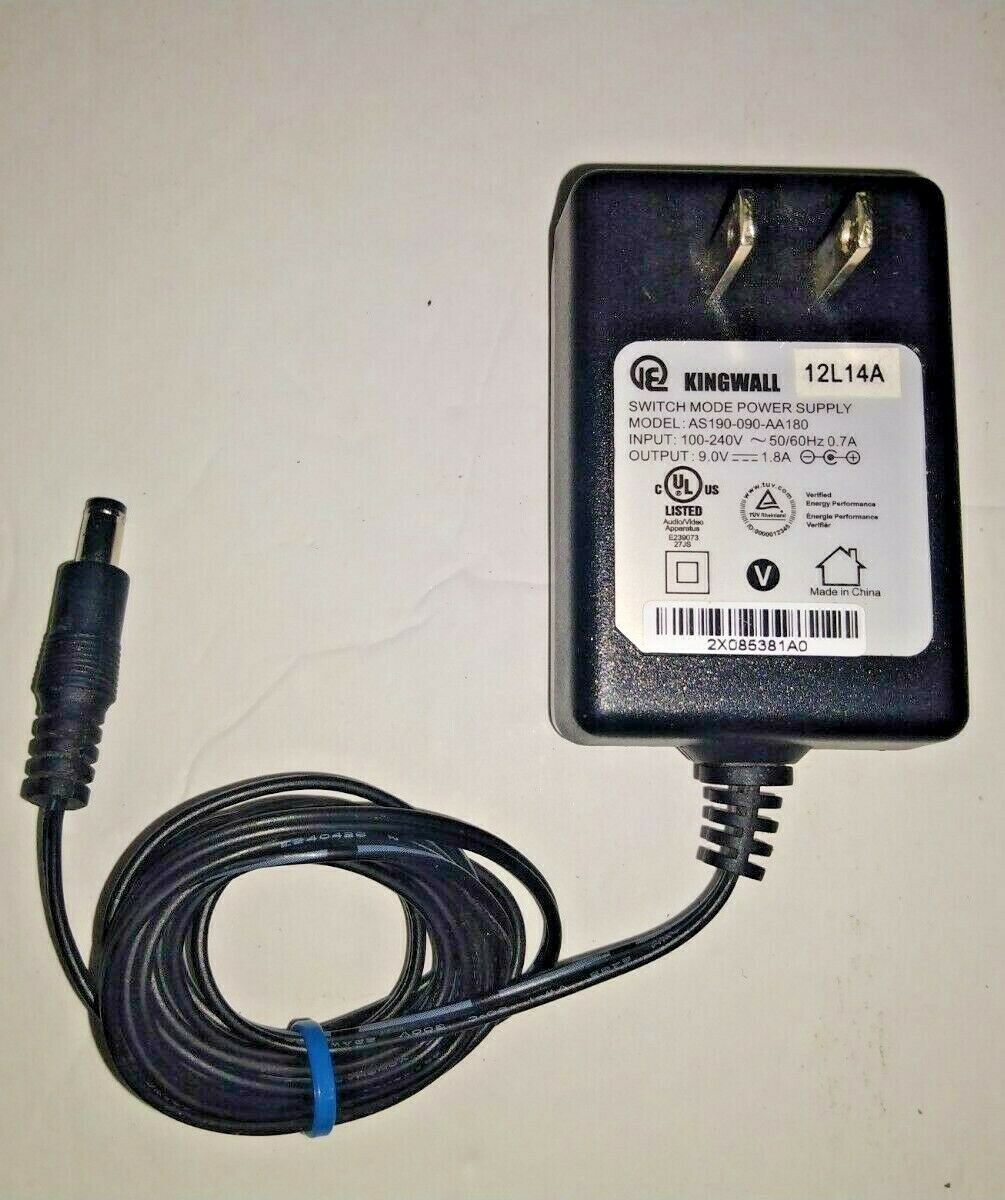NEW Kingwall Switch Mode Power Supply AS190-090-AA180 9V 1.8A Country/Region of Manufacture NEW Kingwall Switch Mode Power Supply AS190-090-AA180 9V 1.8A Country/Region of Manufacture